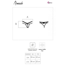 Livco Corsetti Fashion - String Nomade Sans Crotchless Noir